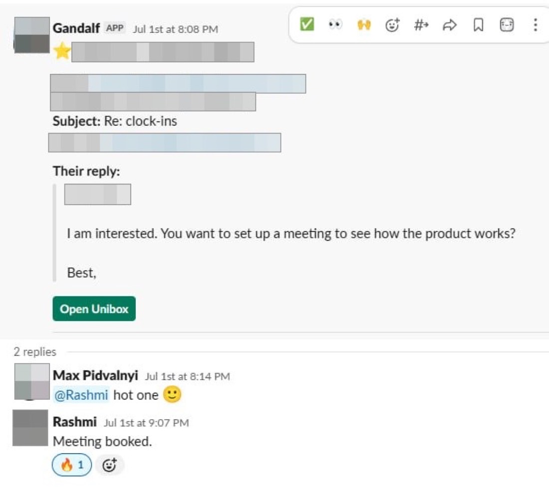 Owner replies, meeting booked